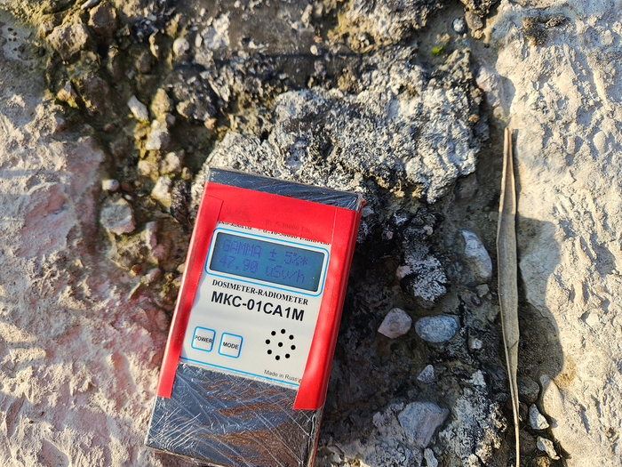 Измерение мощности дозы гамма-излучения прибором МКС-01СА1М.