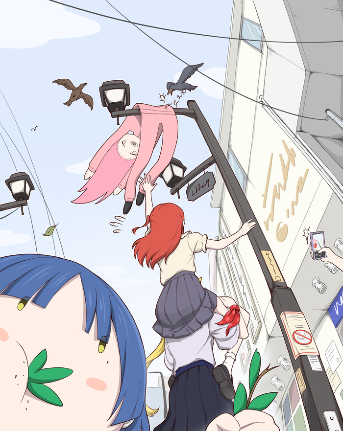    , Anime Art, Bocchi the Rock!, Gotou Hitori, Kita Ikuyo, Ijichi Nijika, Yamada Ryou