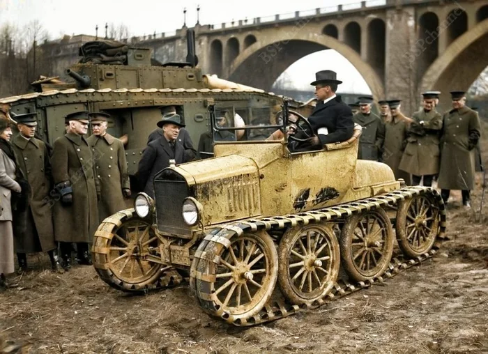 Интересные и местами забавные снимки на автомобильную тематику. 20 раскрашенных фотографий из ХХ века, часть 8 Старое фото, 20 век, Фотография, История автомобилей, Авто, Отечественный автопром, Колоризация, Длиннопост