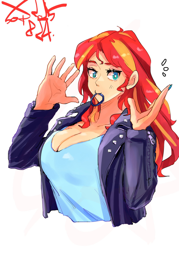 ! My Little Pony, Ponyart, Sunset Shimmer, Sozglitch, , 