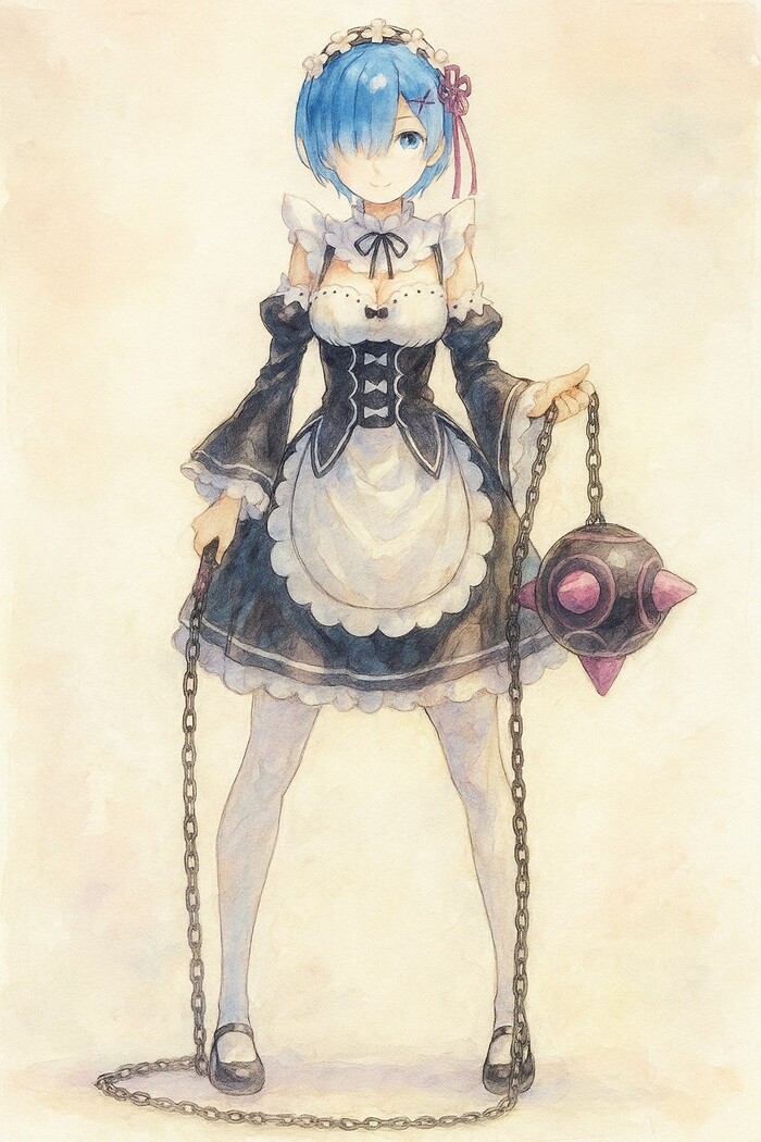    , Anime Art, Re:Zero Kara, Rem (Re:Zero Kara), , 