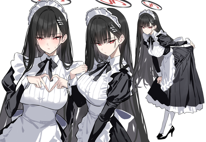 Maid Anime Art, , Blue Archive, Tsukatsuki Rio, 