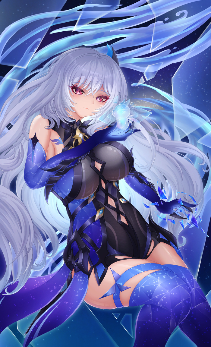  Pixiv, Anime Art, , Genshin Impact, Skirk (Genshin Impact)