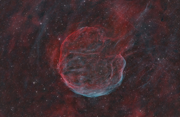LBN 576 Garlic Nebula - Shedevr260, zwo asi2600mm, antlia 4.5nm 36mm / 76x300" Ha / 159x300" OIII19h35m total integration