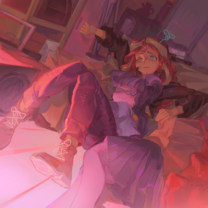 ,     ? My Little Pony, Ponyart, Twilight Sparkle, Sunset Shimmer, Equestria Girls