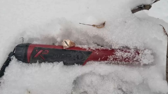 Поиск потеряшки в снегу с помощью пинпоинтера