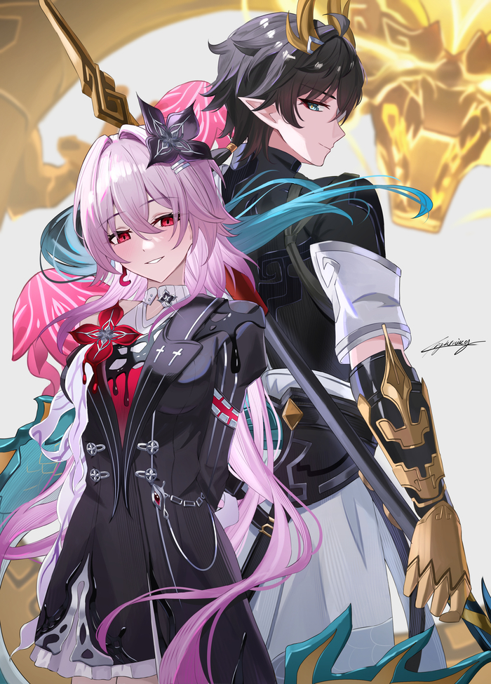   , Anime Art, Evernight (Honkai: Star Rail), Dan Heng (Honkai: Star Rail), Honkai: Star Rail