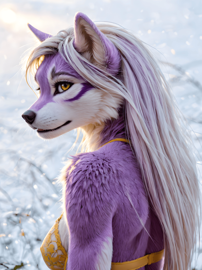    Wolfmks #2144 ,  , Furry Art, Furotica, Furotica female,  , Stable diffusion 3, , Furry wolf