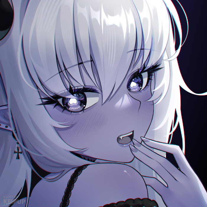 Demon girl Anime Art, , Original Character, , , Pixiv