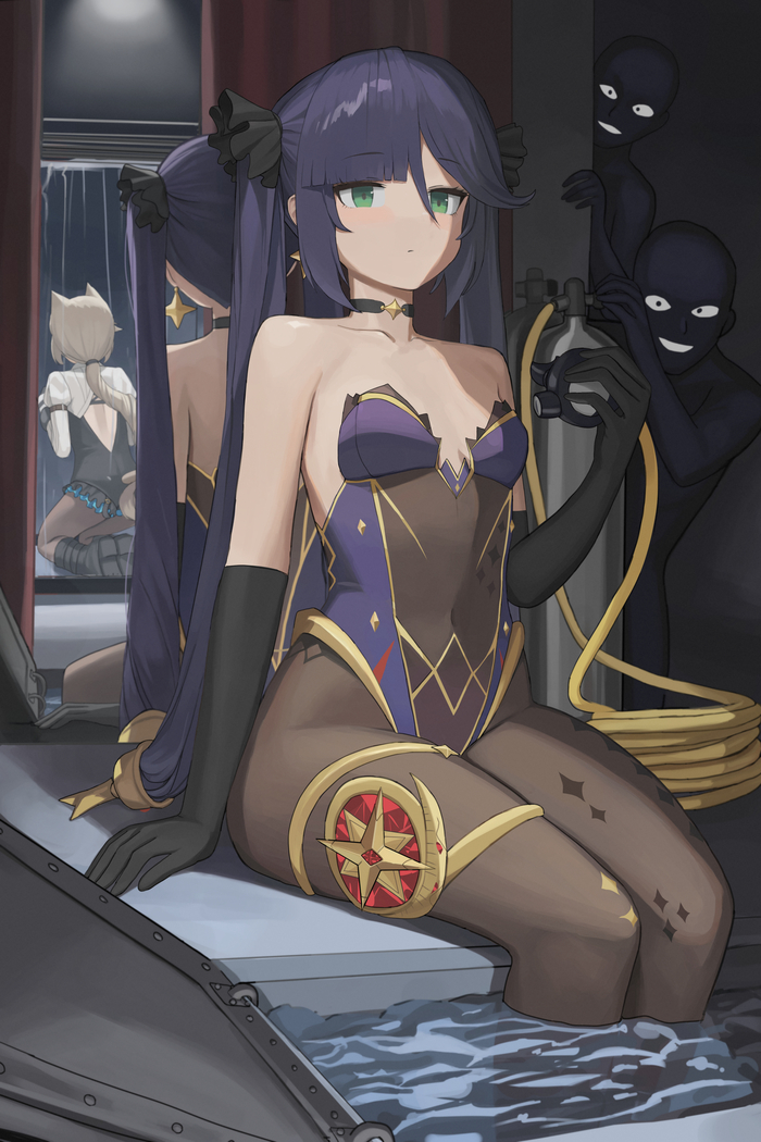      Genshin Impact, , Anime Art, Mona (Genshin Impact), Lynette (Genshin Impact), ,   