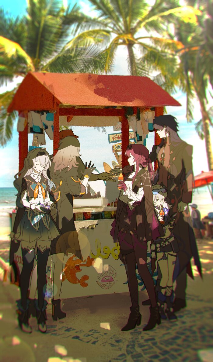    , Anime Art, Honkai: Star Rail, Firefly (Honkai: Star Rail), Stelle (Honkai: Star Rail), Kafka (Honkai: Star Rail), Silver Wolf (Honkai: Star Rail), Blade (Honkai: Star Rail), 