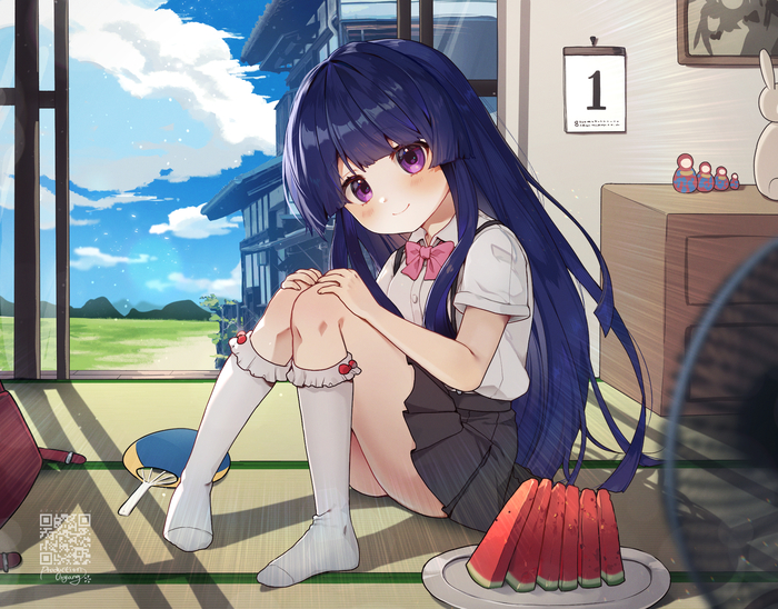  Anime Art, , Higurashi no naku koro ni, Furude rika,  , Loli, Pixiv