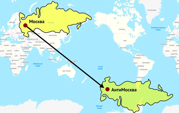 Что находится прямо под Россией с обратной стороны Земли Земля, Планета Земля, География, Длиннопост, Россия, Карты, Текст