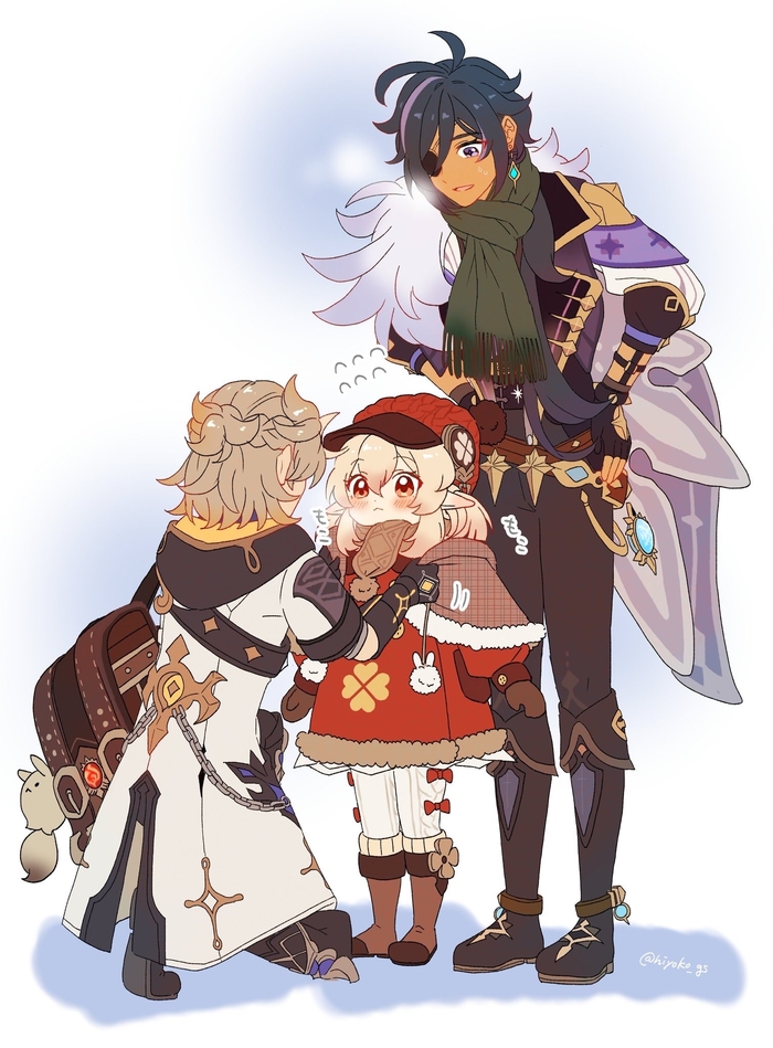    - ! Genshin Impact, , Anime Art, Klee (Genshin Impact), Albedo Kreideprinz, Kaeya,  