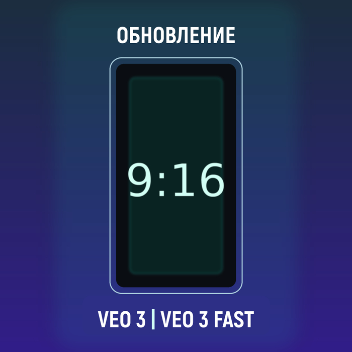 VEO теперь делает вертикальные ролики 9:16 Digital, Нейронные сети, Тренд, Вертикальное видео, Новинки, Telegram (ссылка)