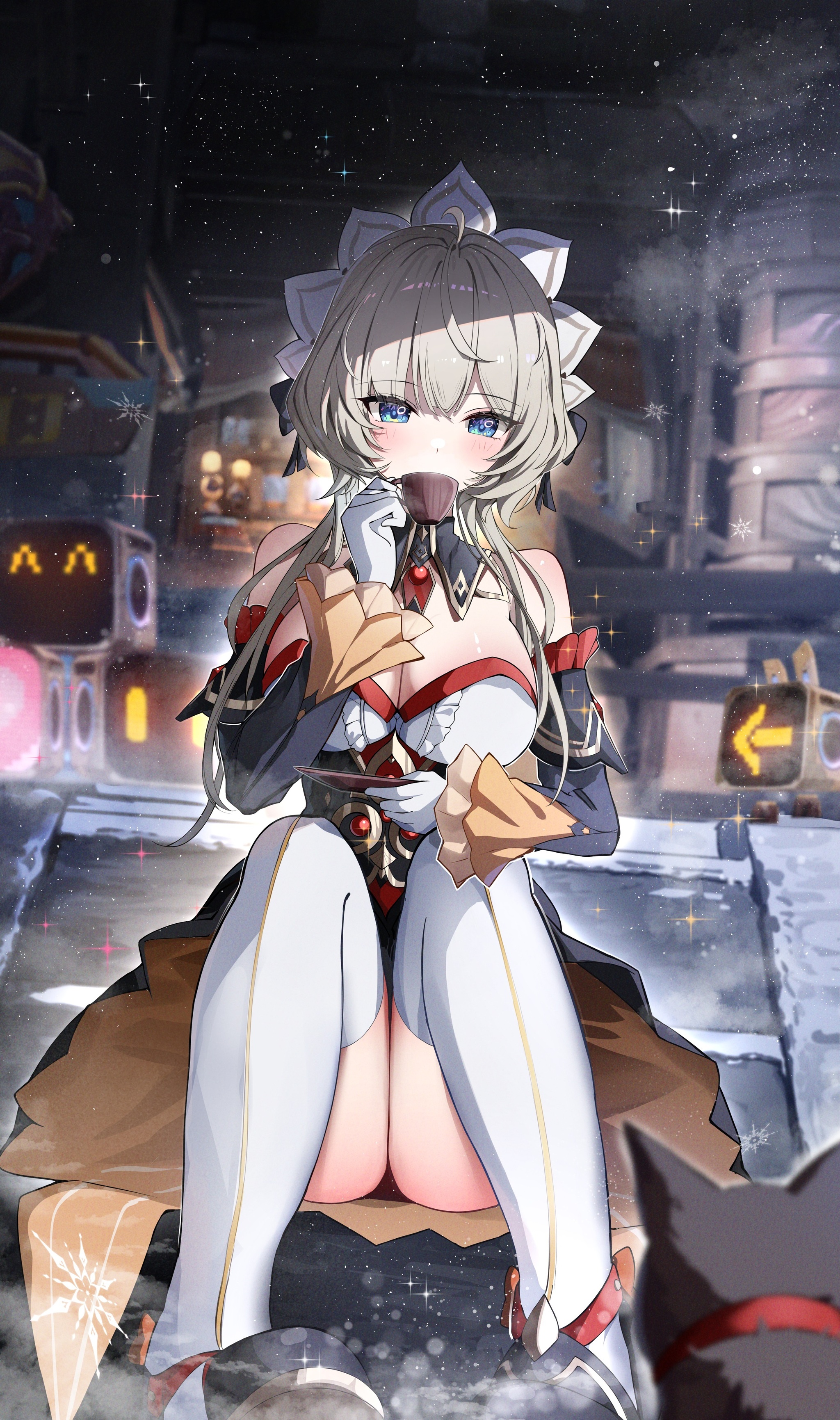 Evening tea with a tsundere - Genshin impact, Art, Anime art, Yeni1871, Sandrone, Hips