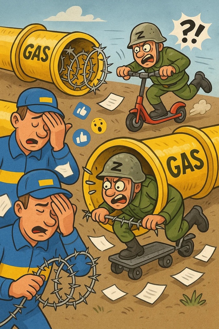 Газовые трубы, спирали Бруно и украинская фантазия на фронте