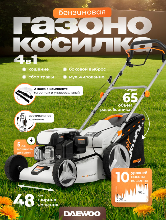 Лучшие бензиновые газонокосилки для дачи — Рейтинг 2025 года