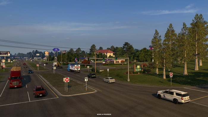 Свежий скриншот из будущего DLC Луизиана для American Truck Simulator - города