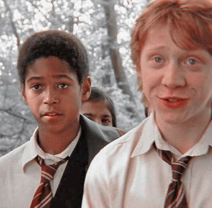 Гриффиндорские студентики вышли на прогулку и убиваются на свежем воздухе)