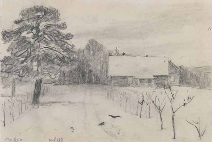 Виктор Васнецов. Дорога к Яшкиному дому. Зима. Абрамцево. 1880-1890-е. ГТГ