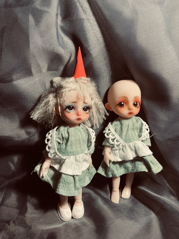 4 левая кукла почти готова. Осталось доделать правую