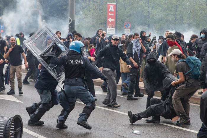Протесты в Италии иммигрантами.Фото: Davide Canella / EPA / TASS