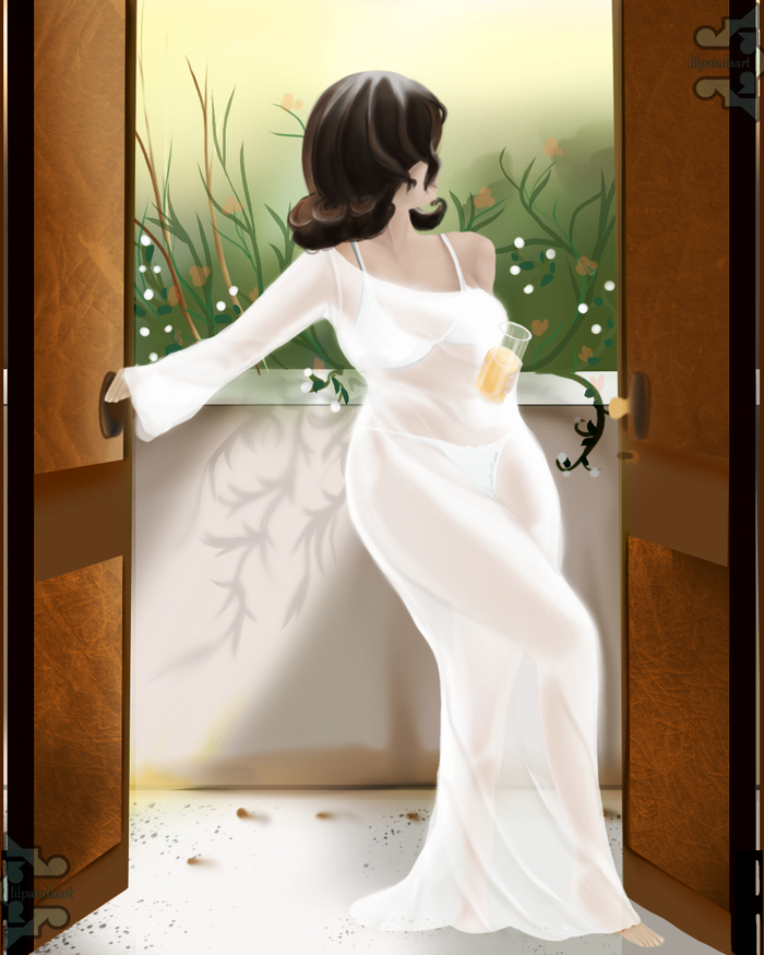 Девушка с апельсиновым соком