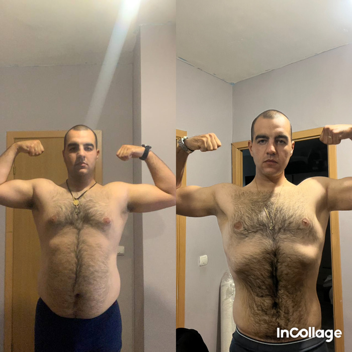 1 фото:я уже 109кг, 2 фото: 83кг(это промежутка)