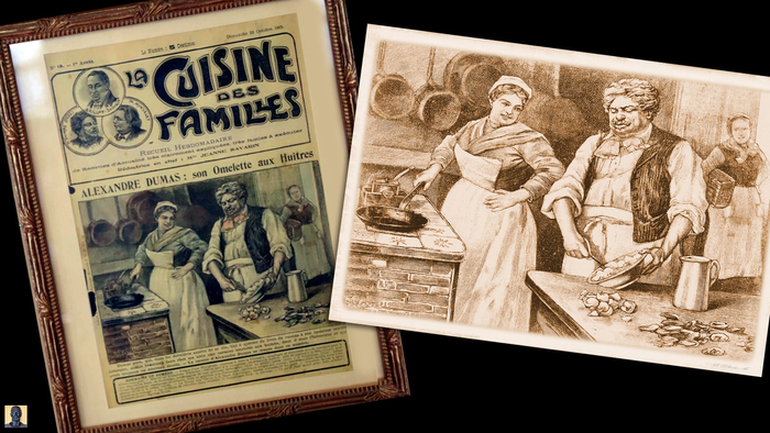 Александр Дюма готовит «Омлет-с-устрицами». По рецепту из своей книги.