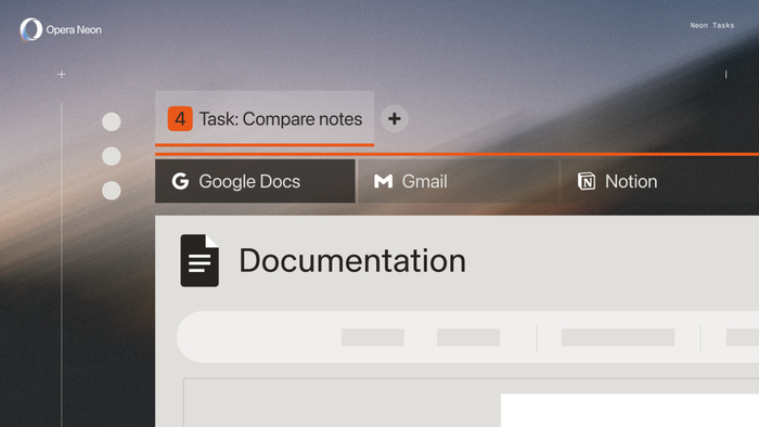 Opera запускает браузер Neon