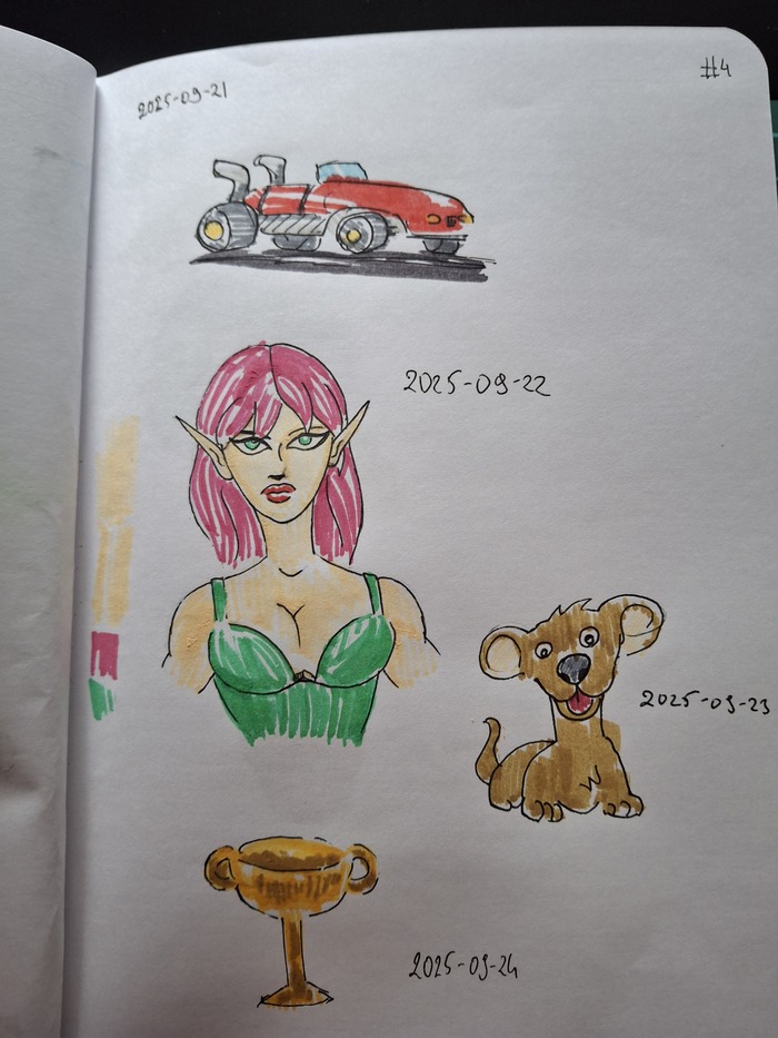 Карт, мадама и глупого вида пёс. А кубок похоже идёт в наборе с картом.