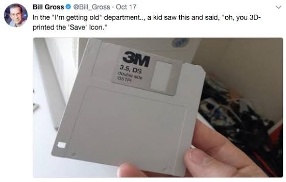 Распечатанная иконка "Сохранить"