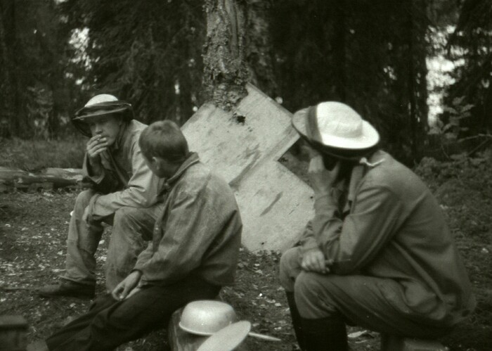 Вечерние посиделки у костра.