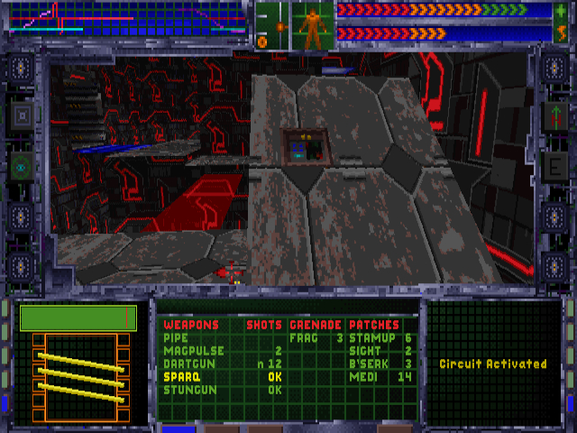 Эстетика этого места, как, впрочем, и киберпространство, и некоторые рисунки из руководства к игре явно вдохновлены фильмом "<a href="https://pikabu.ru/story/system_shock_chast_3_13288520?u=https%3A%2F%2Fwww.kinopoisk.ru%2Ffilm%2F17463%2F&t=Tron&h=0f3aa170a40e86171e0493f79bd2498e6ef7da10" title="https://www.kinopoisk.ru/film/17463/" target="_blank" rel="nofollow noopener">Tron</a>", который стал культовым для своего времени и впечатлил целый ряд будущих авторов компьютерной фантастики.