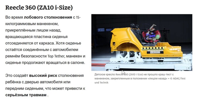 Сертификат R129 - не гарантия безопасности: что показали провальные краш-тесты детских автокресел в 2025 году