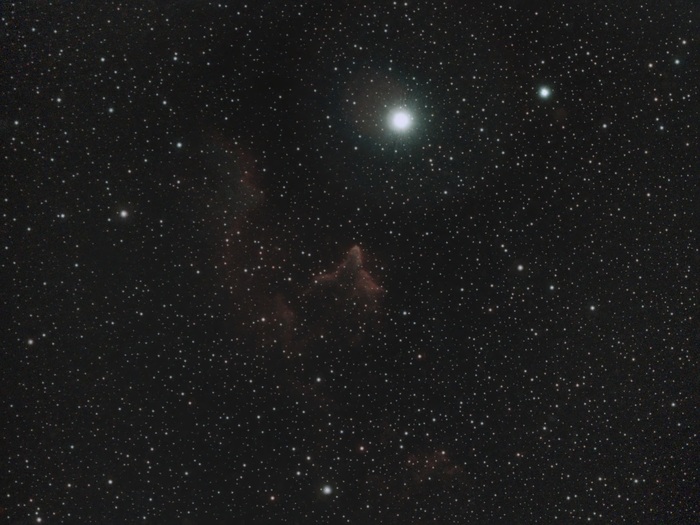    (IC 63). : ZWO Seestar S50, ~4.5    (  20   ). : siril, darkroom
