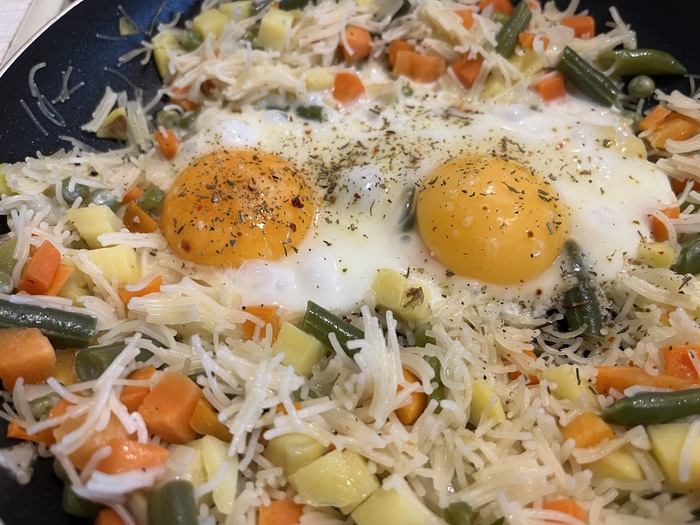 Беспечный завтрак с глазами