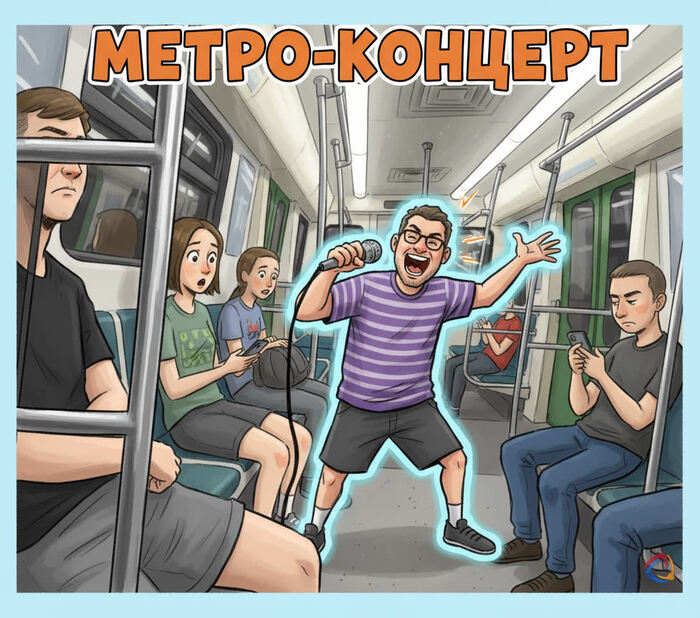 Скуф поёт в метро