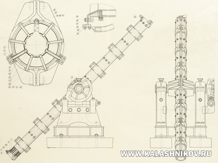 Проектный вид электросоленоидного орудия ЭСО-3. ВИМАИВиВС