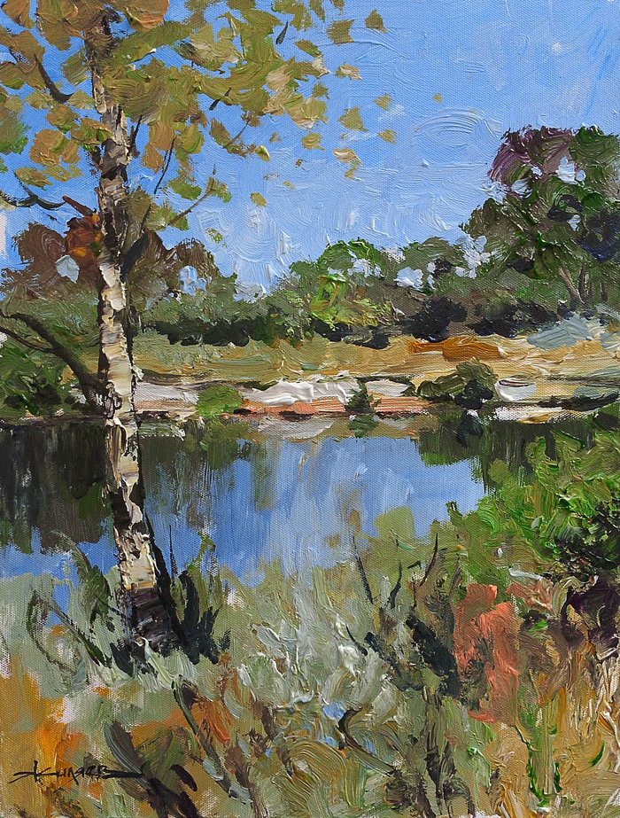 "Музыка и живопись лета" 30х40 см. Холст, акрил Художник Александр Жиляев