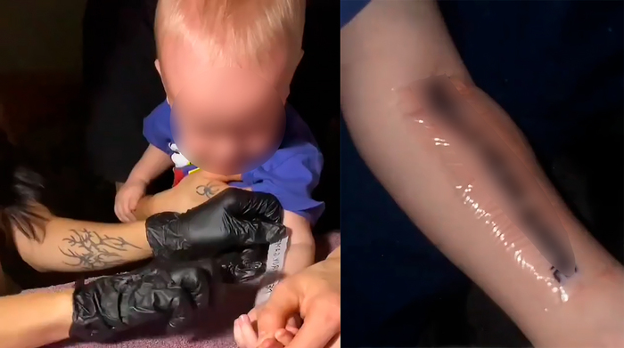 Семья набила татуировку годовалому ребенку, чтобы поучаствовать в розыгрыше от казино