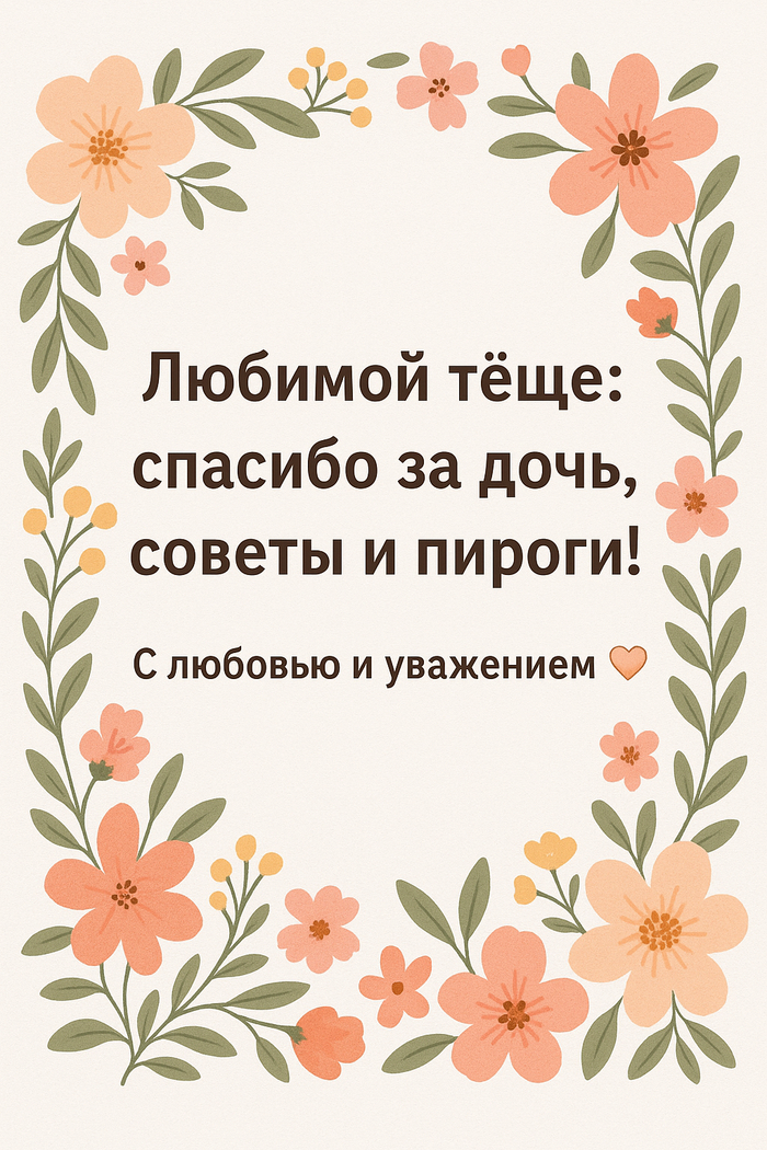 Любимая теща с праздником