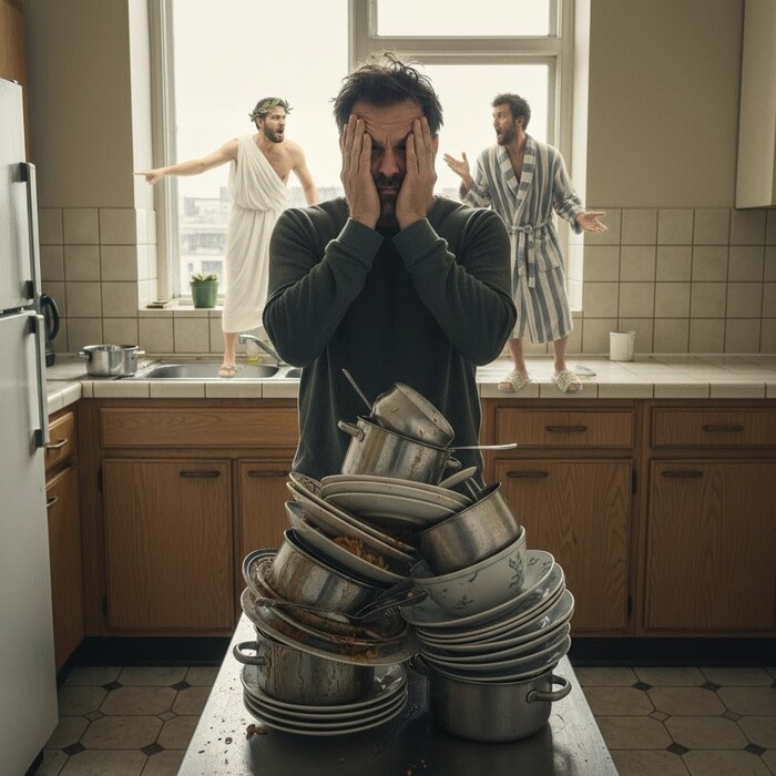 Когда твой внутренний философ поссорился с внутренним ленивцем