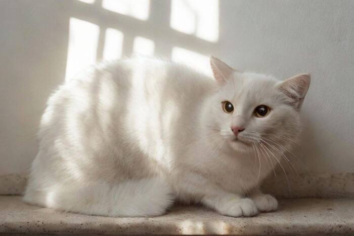 Белоснежная кошечка Перл ищет Дом!