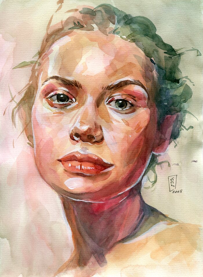 Портрет акварелью