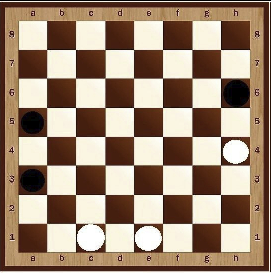 Вот конкретная ситуация, 3 белые шашки 3 черные, первыми ходят белые, за какую сторону вы сможете закончить партию победой?