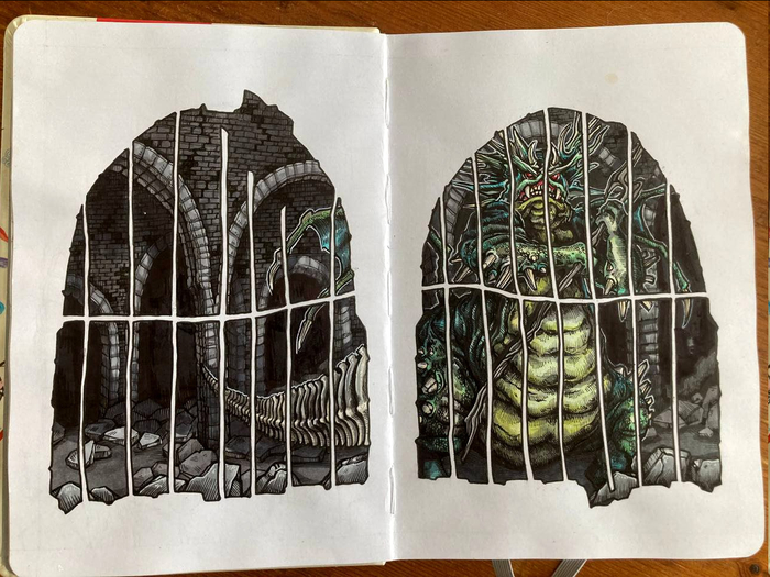 На самом деле это разворот в блокноте)) Очень уж хотелось его как-нибудь по-хитрому задизайнить.