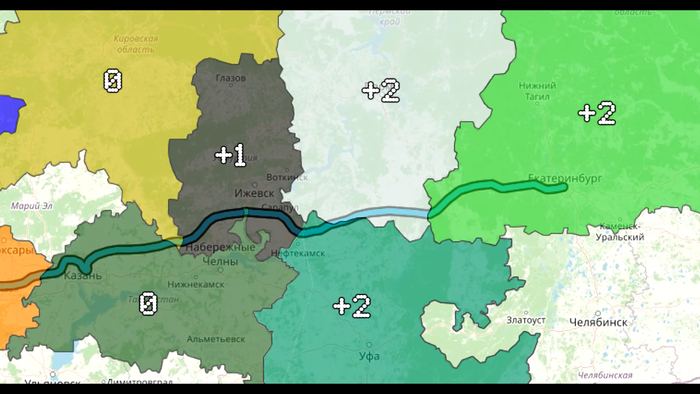Железнодорожный путь через регионы с часовыми поясами проходит таким маршрутом