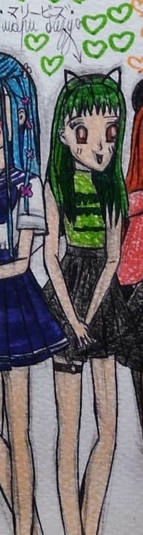 Подруги Мэйби пошли втроём: Лави, Мари и Мия.- Девчонки, смотрите!Девчонки справа от себи увидели Мэйби и Мэйка, которые шли за руки.